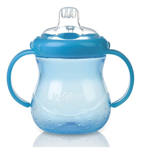 Vaso Entrenador Nuby, Boquilla De Silicon 295ml Antiderrame 