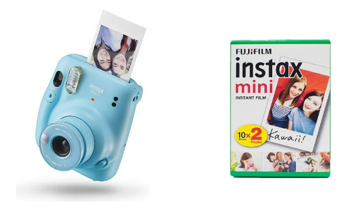 Cámara instantánea Fujifilm Instax Mini 11 + 20 film azul