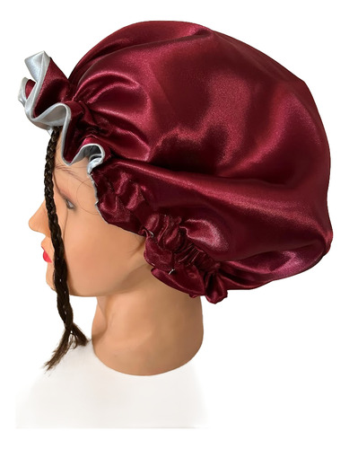 Gorro Para Dormir Raso Antifrizz Reversible Jessamy Marrón