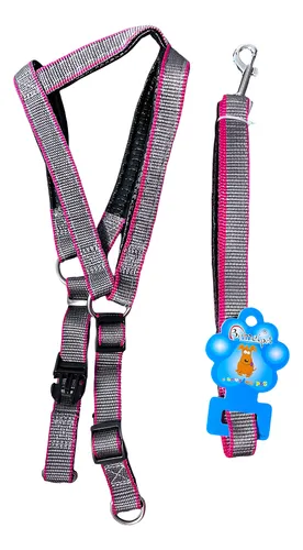 Pretal Ajustable Con Correa Para Perros Chicos Reforzado