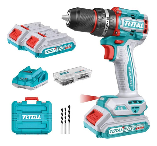 Taladro Atornillador 20v Brushless 66nm 2000 Rpm + Maletin