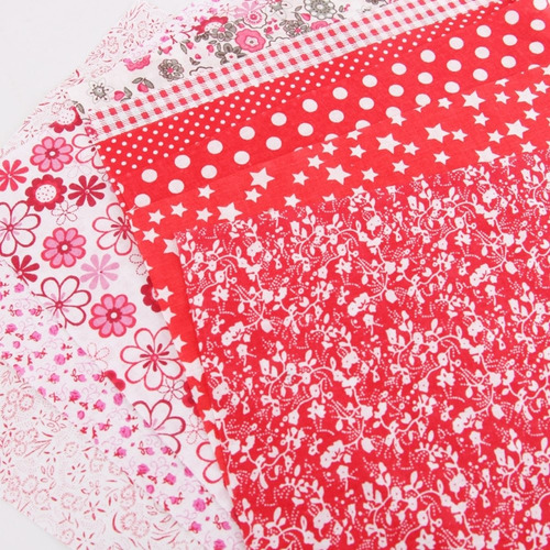 100 Piezas De Tela Estampada Floral Patchworks Algodón Cuadr
