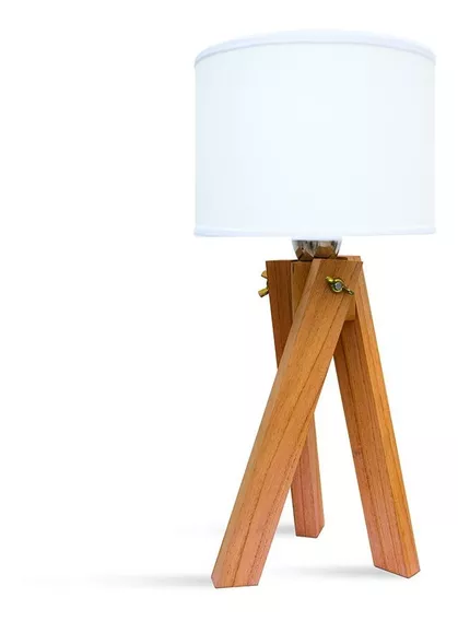 Lampara Mesa Velador Madera Nordica Deco Regalo Diseño