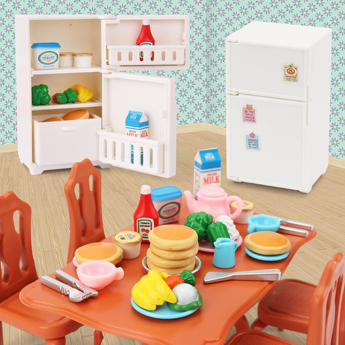 Juego De Muebles Para Casa De Muñecas Con Comedor Miniatura