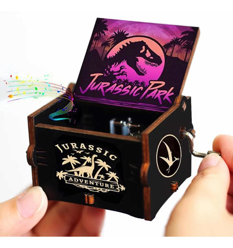 Imagen 1 de 8 de Hermosa Cajita Musical Jurassic Park Con Manivela