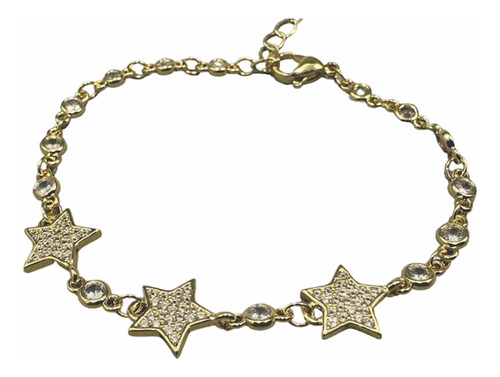 Pulsera / Tobillera Tres Estrellas Y Zirconias