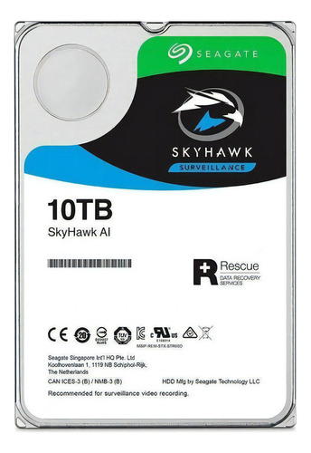 Disco rígido Seagate Skyhawk Ai St10000ve0008 Tranza de 10 TB