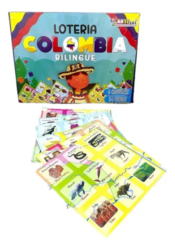Juego Lotería Bilingüe Colombia Lugares Tradición Didáctico