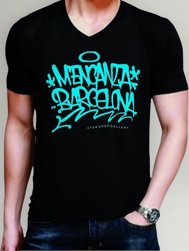 Remera Barcelona Calidad Negra Me Encanta