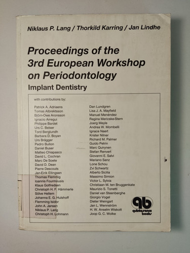 Libro Periodontology: Implant Dentistry De Niklaus 175e8n (Usado)