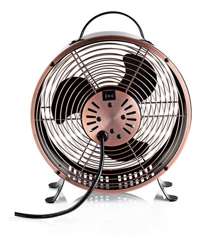 Ventilador Thomas Th-08nm Negro Mesa 20.32 Cm Dorado Negro Aluminio 3
