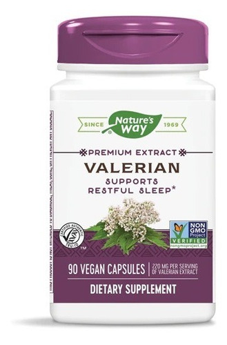 Natures Way Valerian Extract De Valeriana 90caps Veg Sabor Neutro