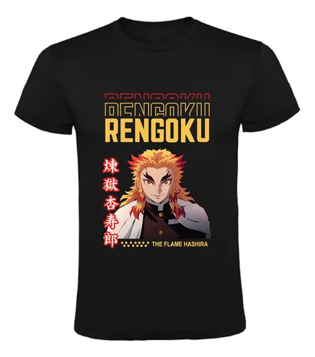 comprar Remera Kimetsu No Yaiba Demon Slayer Rengoku N03 A2 Infantil