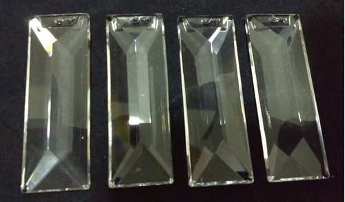 Imagem 6 de 6 de 10 Cristais Asfour Retângulo 1 Furo 6,3 Cm Para Lustres