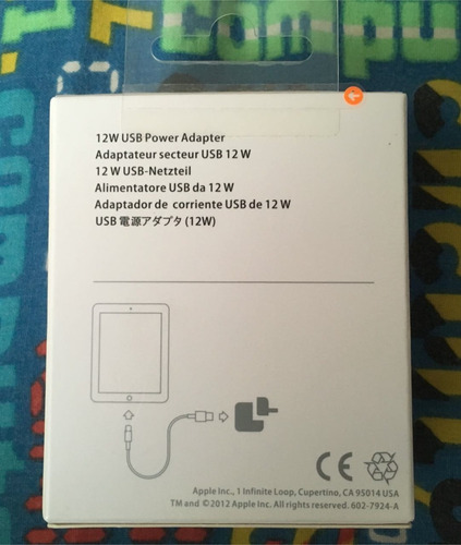 Cargador Para iPhone iPad De 12w Para Carga Rápida Original