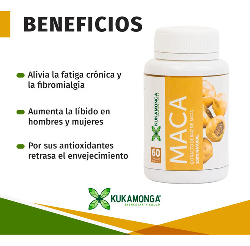 Pack Maca Amarilla 1 Maca Amarilla Cap + 1 Maca Amarillo Po Sabor Sin sabor