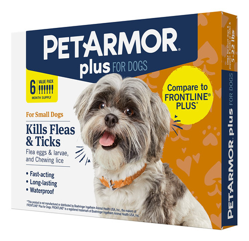 Petarmor Plus For Dogs Prevencion De Pulgas Y Garrapatas Par