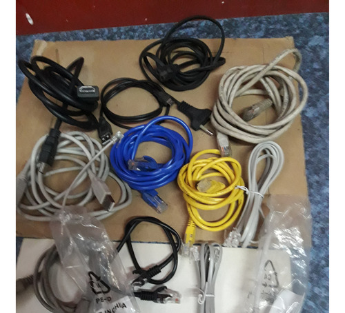 Lote 13 Cables, Red , Rj 45. Usb Alimentacion, Etc Liquido