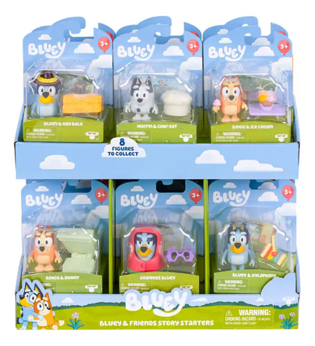 Figuras Bluey Y Sus Amigos Story Starters Con Accesorios