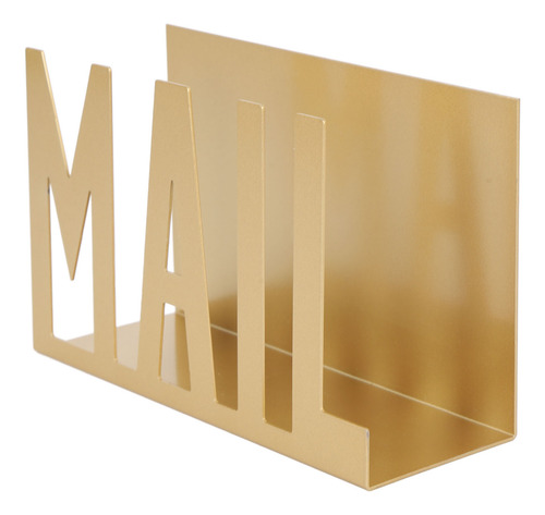 Organizador De Correo De Metal, Elegante, Diseño Hueco, Escr