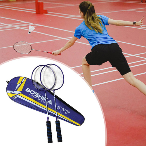 Juego De Raquetas De Bádminton Premium: Equipo Púrpura
