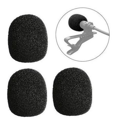 Imagen 2 de 3 de Foam Antipop Boya By-b05f Para Microfonos Corbateros Pack X3
