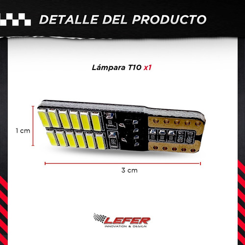 Imagen 3 de 8 de Led T10 24 Smd Canbus