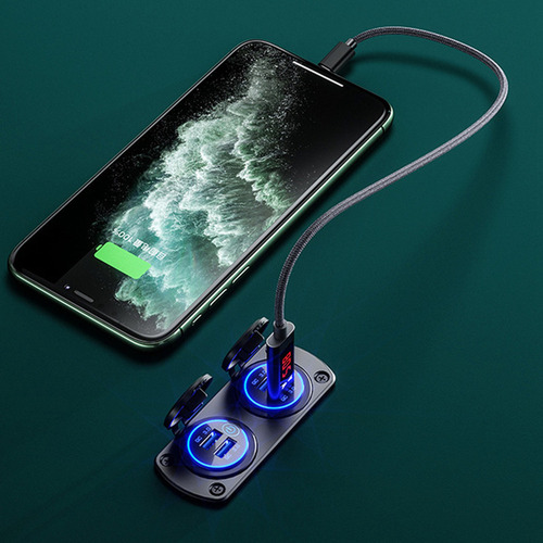Cargador De Coche Usb Multipuerto Qc3.0 Para Cigarros De Car
