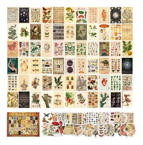 Anerza 100 Pcs Vintage Wall Collage Kit Aesthetic Pictures, 