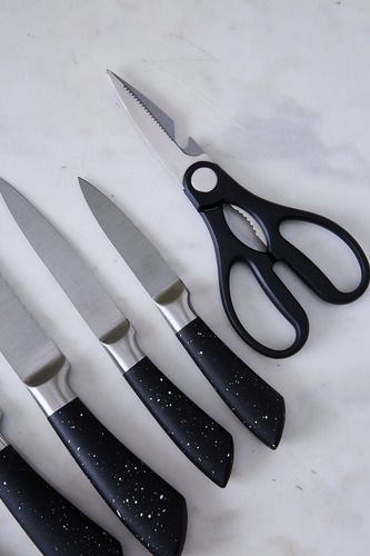 Juego De Cuchillos Cocina Taco De Madera & Granite 5 Piezas