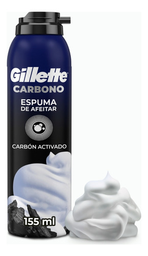 Espuma De Afeitar Gillette Carbono Con Carbón Activado 155ml