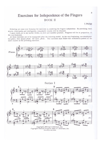 Exercises For Independence Of The Fingers Part Ii.