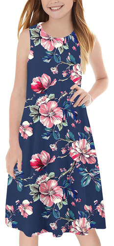 Camisola Elástica Con Estampado De Flores Y Niños Pequeños,
