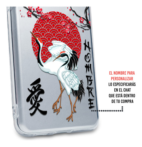 Funda Para Zte Símbolo Chino Garzas Amor Con Tu Nombre