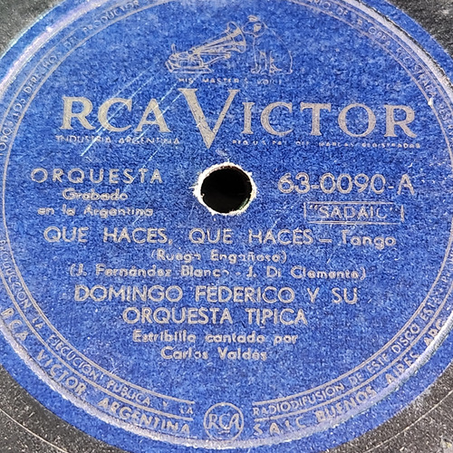 Pasta Domingo Federico Orq Tip Carlos Valdes Rca Victor C552