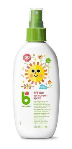 Protetor Solar Babyganics Spray Fps 50 Orgânico 177ml