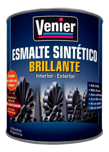 Pintura Esmalte Sintético Brillante Venier 500 Ml Colores