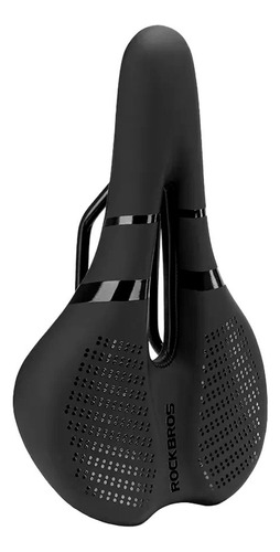 Asiento Bicicleta Mtb Ruta Prostático Unisex Rockbros Negro 25 Cm 14.5 Cm