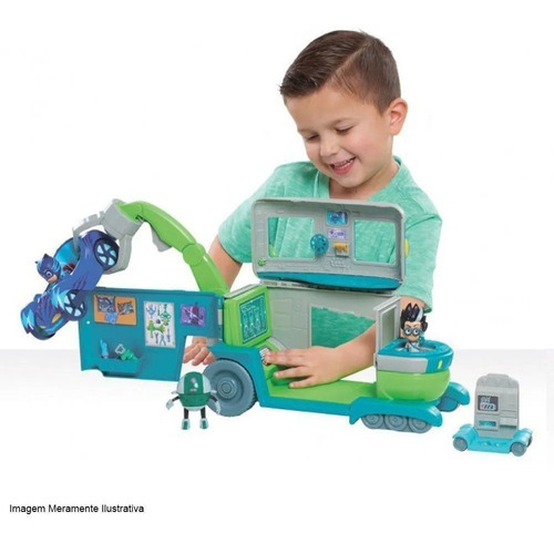 Laboratório Romeo Playset Dtc Pj Masks Qg Foguete Azul/verde