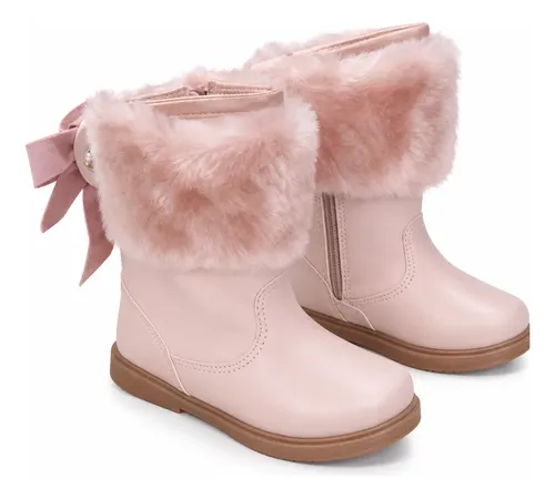 Botas Niña Rosa Peluche Invierno Fashion Glam Kids Rosa 16 Mx | Meses ...