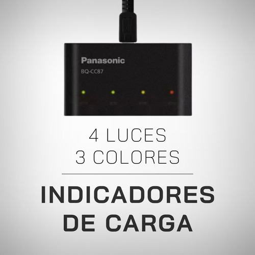 Cargador Para Pilas Panasonic Recargables Eneloop Aa Y Aaa