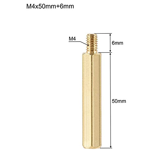 Espaciador Roscado Latn Hexagonal M4 X 50 Mm For Drone, Comp