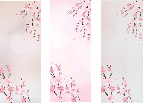 Adesivo Flor De Cerejeira Para Portas - 210x82cm + Brinde