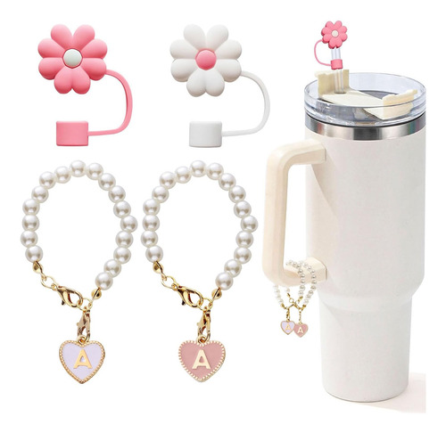 Dijes Para Taza Stanley, 2 Cadenas De Perlas Para Stanley, A