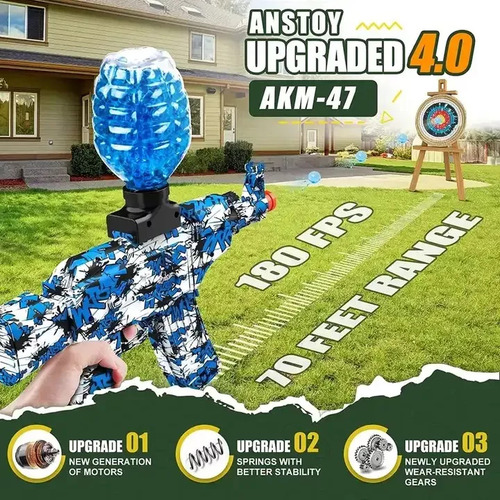 Juguete Pistola Ak47 5000 Balas Hidrogel Automatica