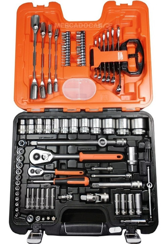 Kit Caja Juego Set Herramientas Llave Tubos 91 Pz S910 Bahco