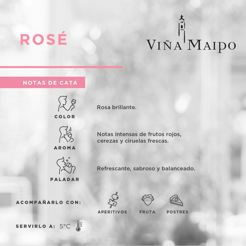 Vino Rosado Viña Maipo Classic Series Rosé 750 Ml