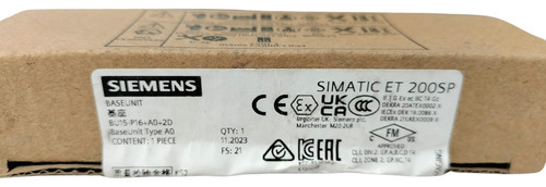 Siemens 6es7 193-6bp00-0da0 Unidad De Base