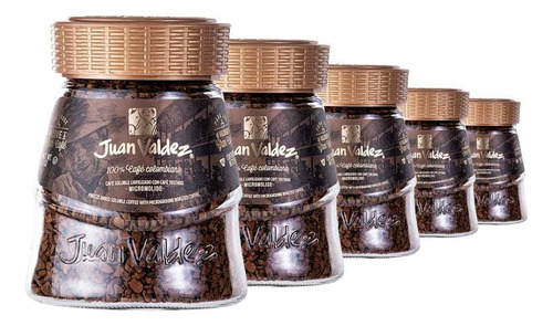 Café Juan Valdez Solúvel Colombiano Clássico 5 Potes De 95g