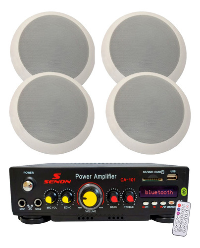 Combo Amplificador Ca101 +4 Parlantes Embutir 6' Moon Roof6